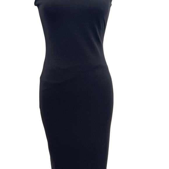 Nookie Long Gown Maxi Dress Bodycon Halter Neck Cut Out Tie Black Size Small - Picture 5 of 13